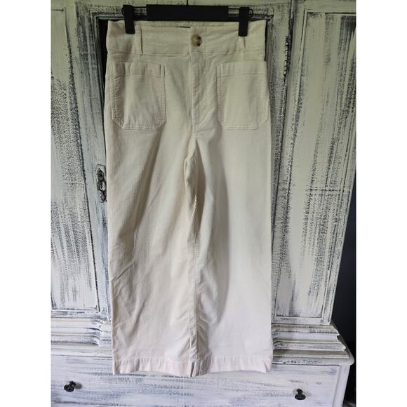 NWT Maeve Colette Wide-Leg Corduroy Cream Pants-Size 30 waist - Picture 5 of 5